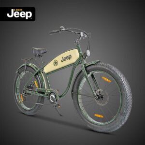 Jeep Cruise E-Bike CR 7004, 26" Laufräder, 7-Gang Shimano Megarange Kettenschaltung, green