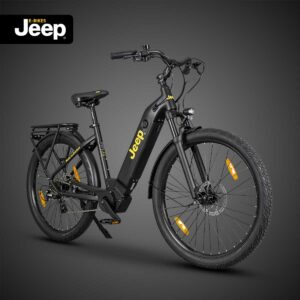 Jeep SUV E-Bike ULM 7000, Laufräder 27,5 x 2,4 Zoll, Shimano 7-Gang Kettenschaltung, black